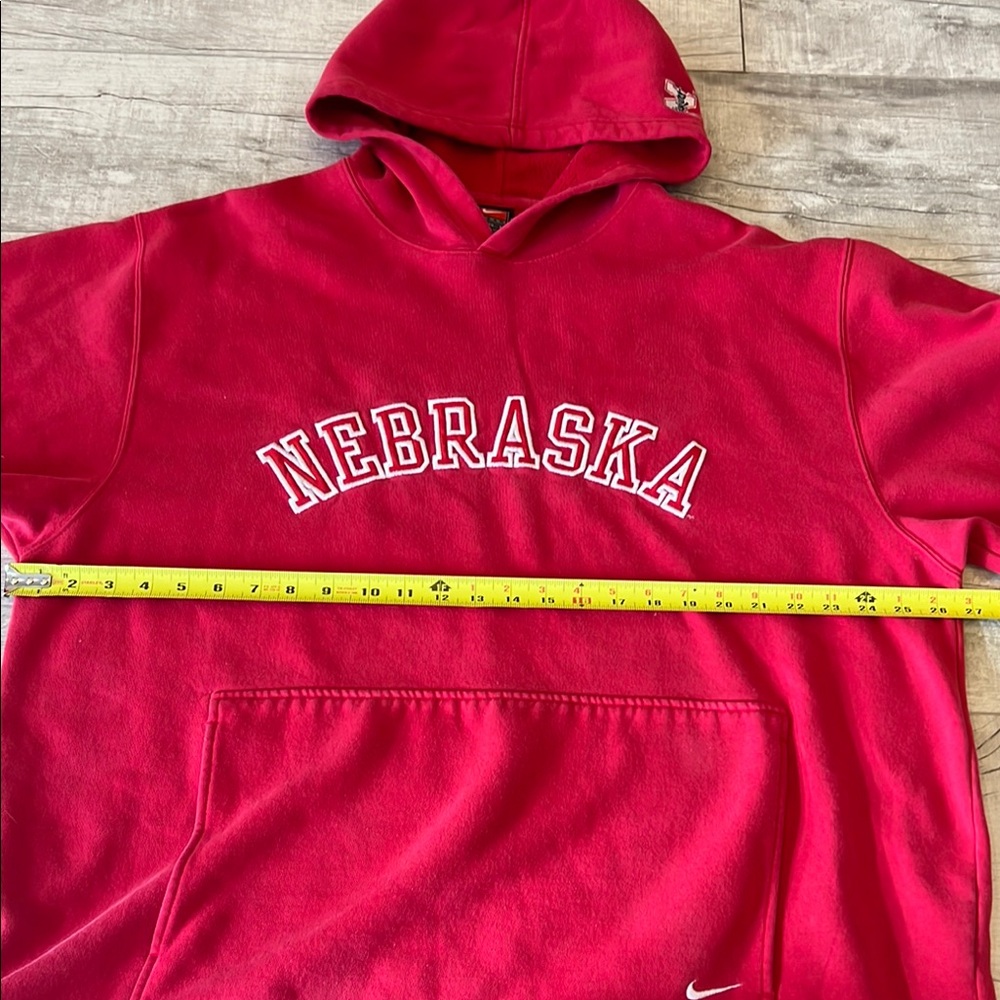 Nike Vintage Nebraska Corn Huskers Football Red Hoodie Men’s Size XL - Picture 6 of 14
